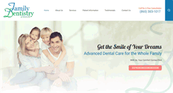 Desktop Screenshot of familydentistryknoxville.com